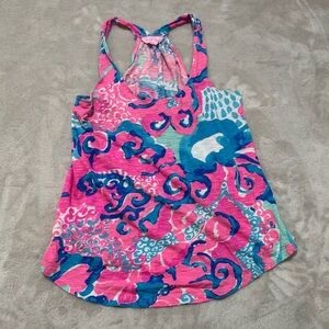 Lilly Pulitzer Cordelia Coral Reef Tank Top I’m So Jelly Print Tank XS